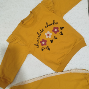 ست دخترانه با گل برجسته